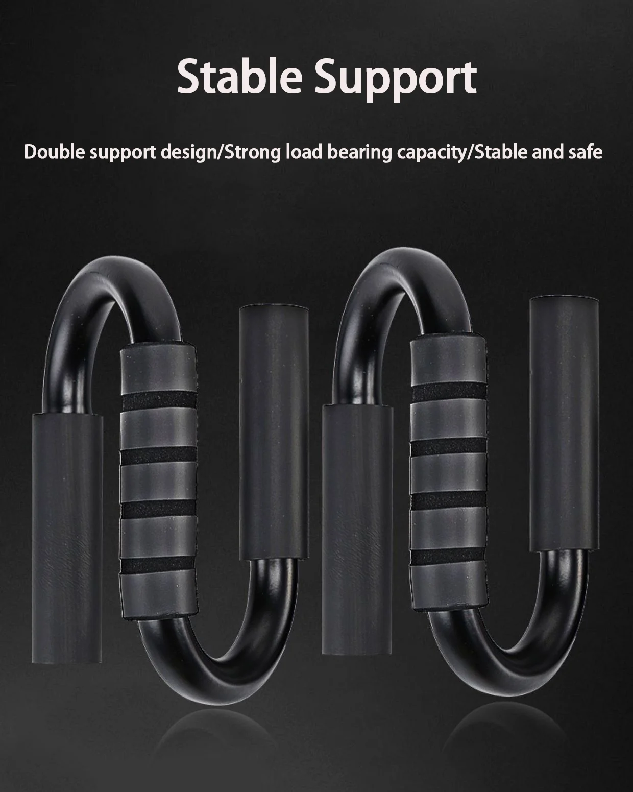 Portable exercise fitness body training S shape steel push up bars