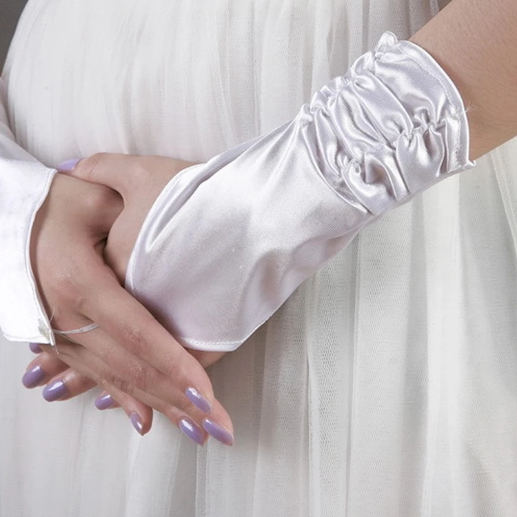 
GOLOVEJOY 192844 Long Fingerless Gloves For Bridal Wedding Accessories Banquet Gloves Sexy Wedding Etiquette Gloves 