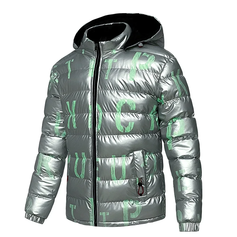2022 New Design Wholesale Fashion Jacket Warm Down Bubble Bomber Shiny Puffer Jacket Men