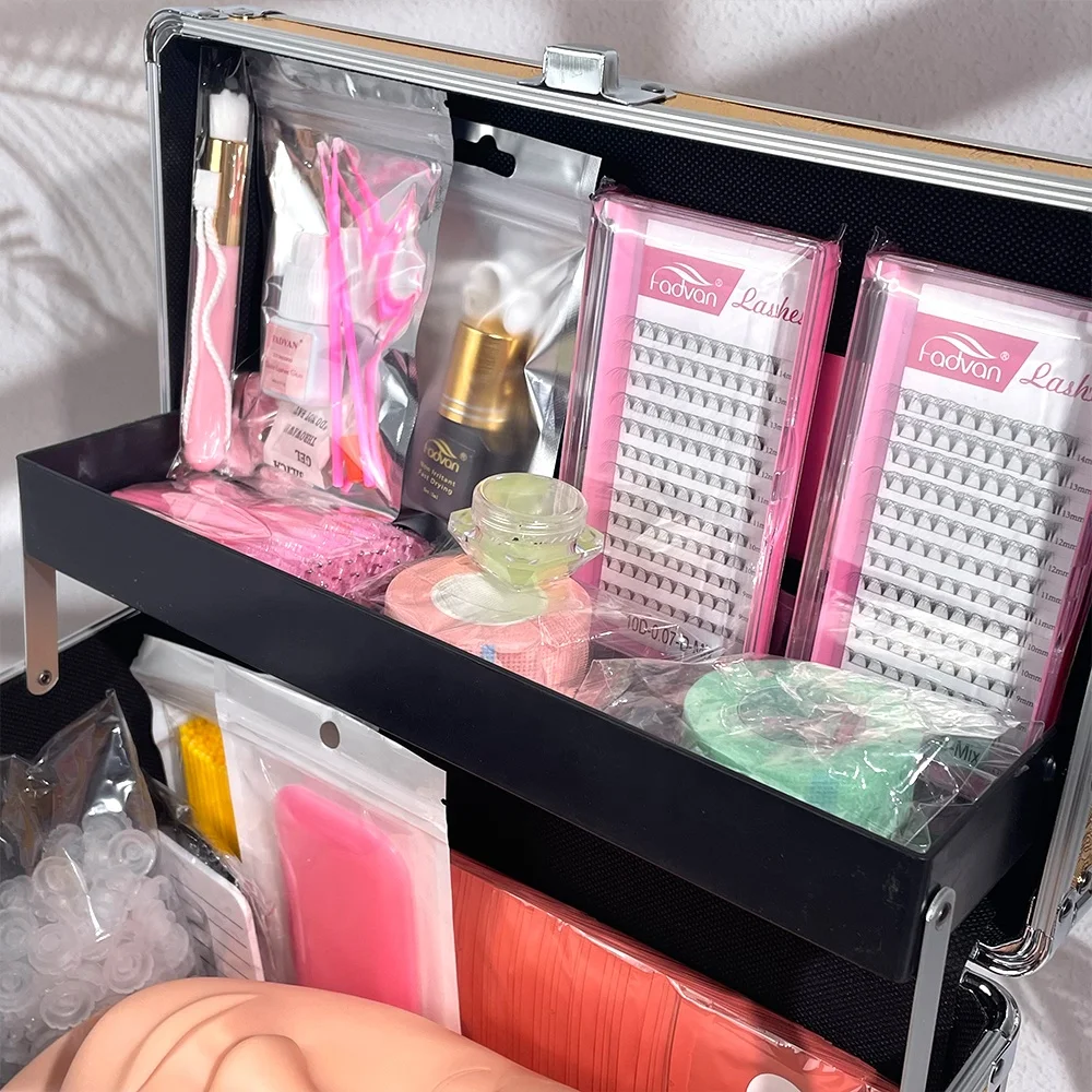 Wholesale Lash Tech Supplies Individual Diy Lash Training Kit Full Makeup Set New Starter Friendly Eyelash Extension Kits