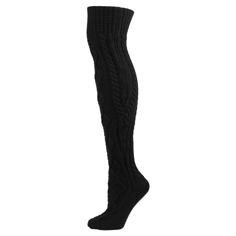 Women Plus Size Acrylic Warm Long Socks Winter Knitted Leg Warmer Wholesale New Leg Warmers Leggings Warmer Socks