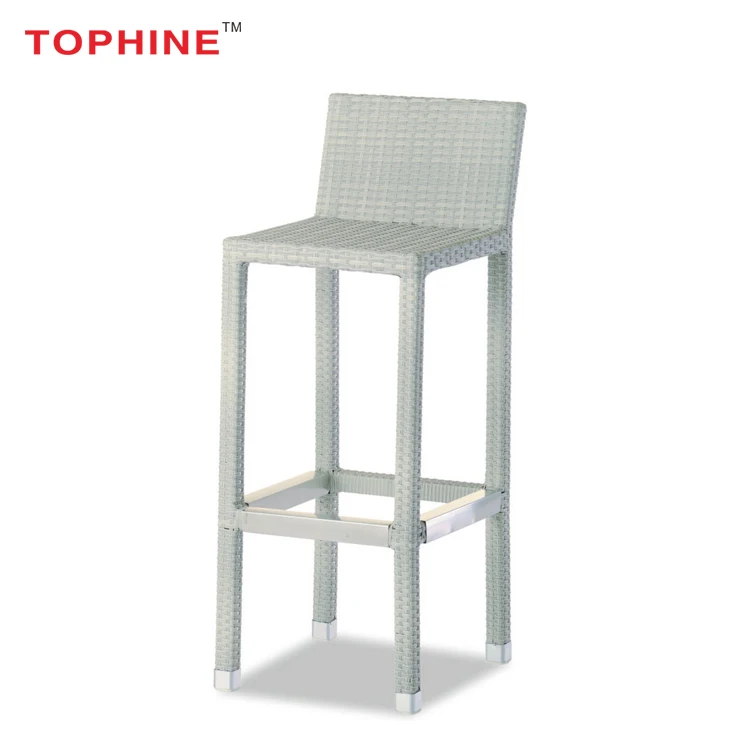 
Commercial Contract TOPHINE CHINA Furniture Wholesale Contemporary Wicker Woven White Bar Stools 