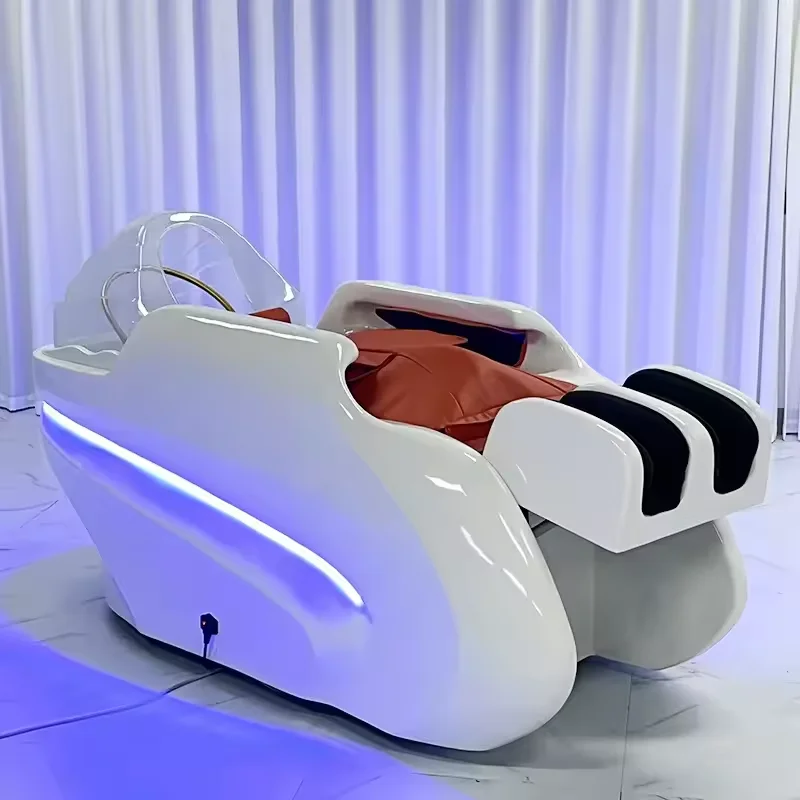 Customized Hair Salon Furniture Electric Beauty Salon Hair Shampoo Massage Washing Chair with Bowl