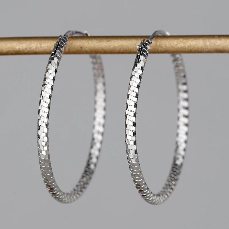 
Minimalist Classic Silver Hoop Earrings Fashion 925 Sterling Silver Huggie Earring 