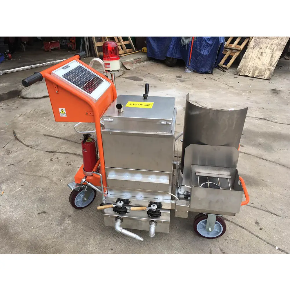 Solar asphalt caulking machine Small hand-push asphalt caulking machine Electrically heated pavement caulking equipment