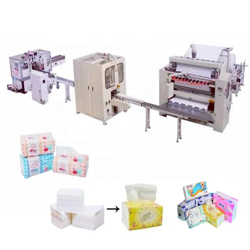 V-Fold Pop Up Soft Facial Tissue Hand Towel Paper Making Converting Production Line for Tissue Paper Manufacturer