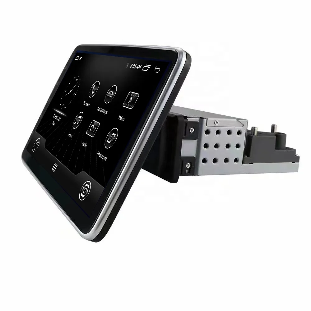Latest Android 13 Version 1Din Rotation Car Unit Android Device Car DVD Player WiFi BT Video Output DSP Phonelink
