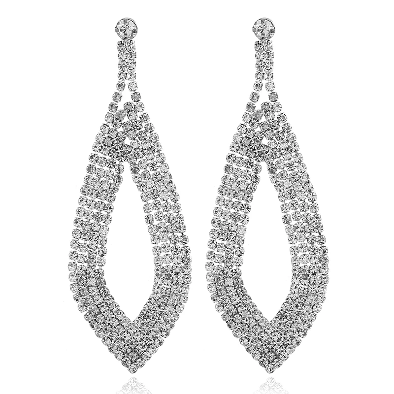 Модные серьги для невесты со стразами женщин оптом NS10024