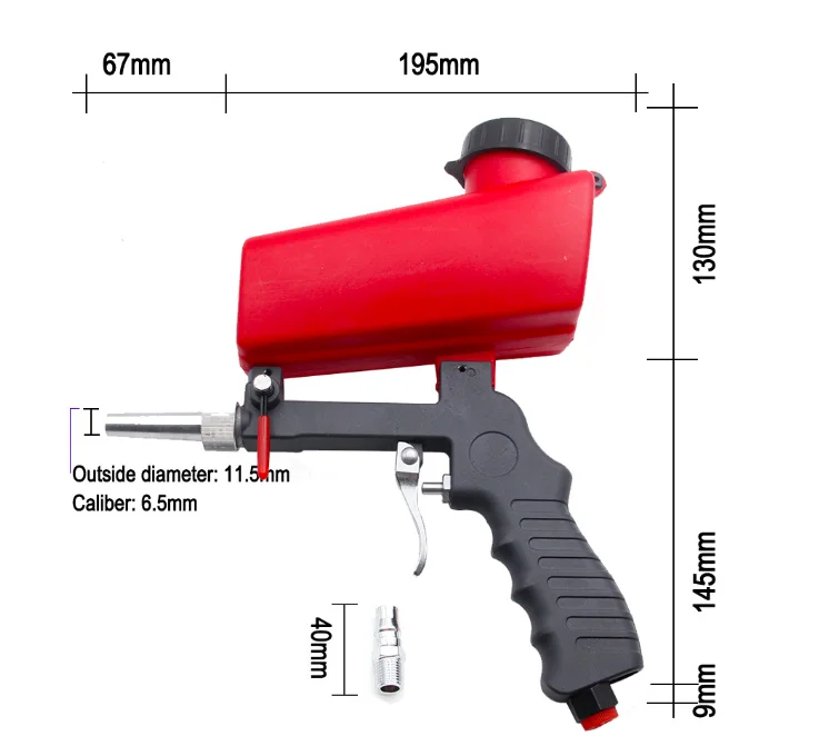 LHT102 90psi Регулируемый пневматический портативный гравитационный маленький Пескоструйный пистолет Пескоструйный набор
