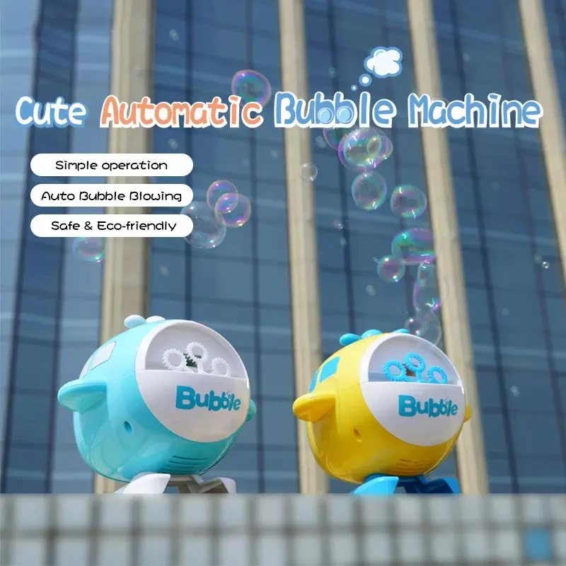 Automatic Bubble Blower Helicopter Electric Bubble Maker Machine For Kids/toddlers Outdoor Outside Bubble Toys Usb Charging