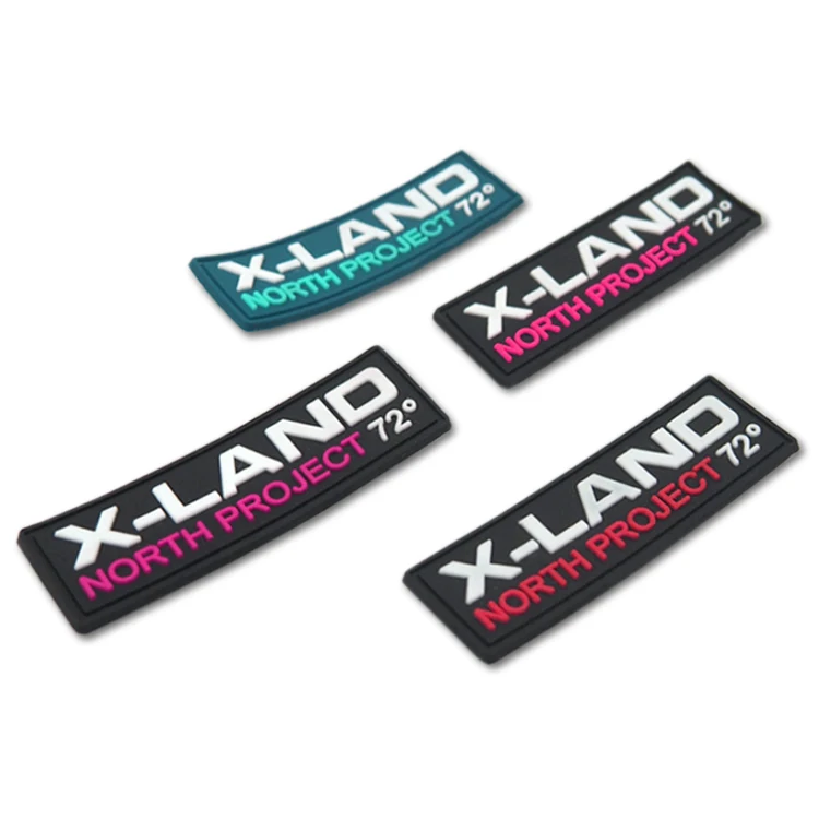 Custom Embossed Brand Name Logo 3D Soft Plastic Silicon PVC Rubber Patch for Hat