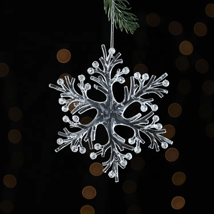 Hot selling transparent hanging tree home decoration christmas acrylic ornaments