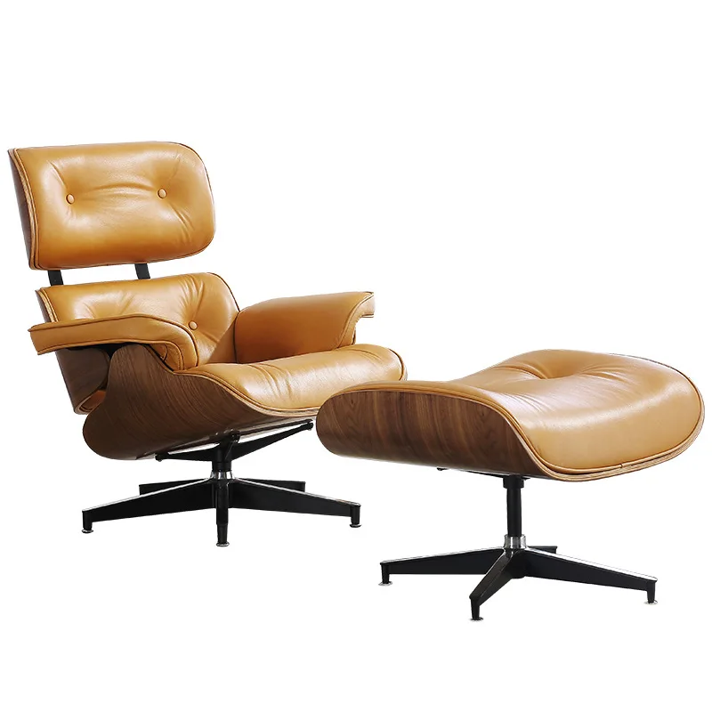 Mid Century Accent Chairs Furniture Meeting Office Chairs EAM-ES Lounge Chair With Ottoman