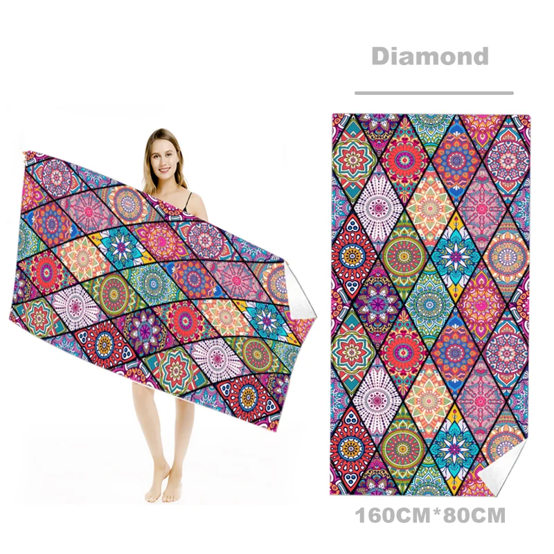 character custom microfibre customised thick beach travel camping towel