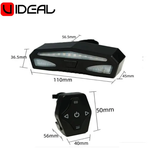 Waterproof Bike Brake Light Warming Cycling turn Lights Bicycle Accessories Turnlight Rechargeable Brake Rear Light