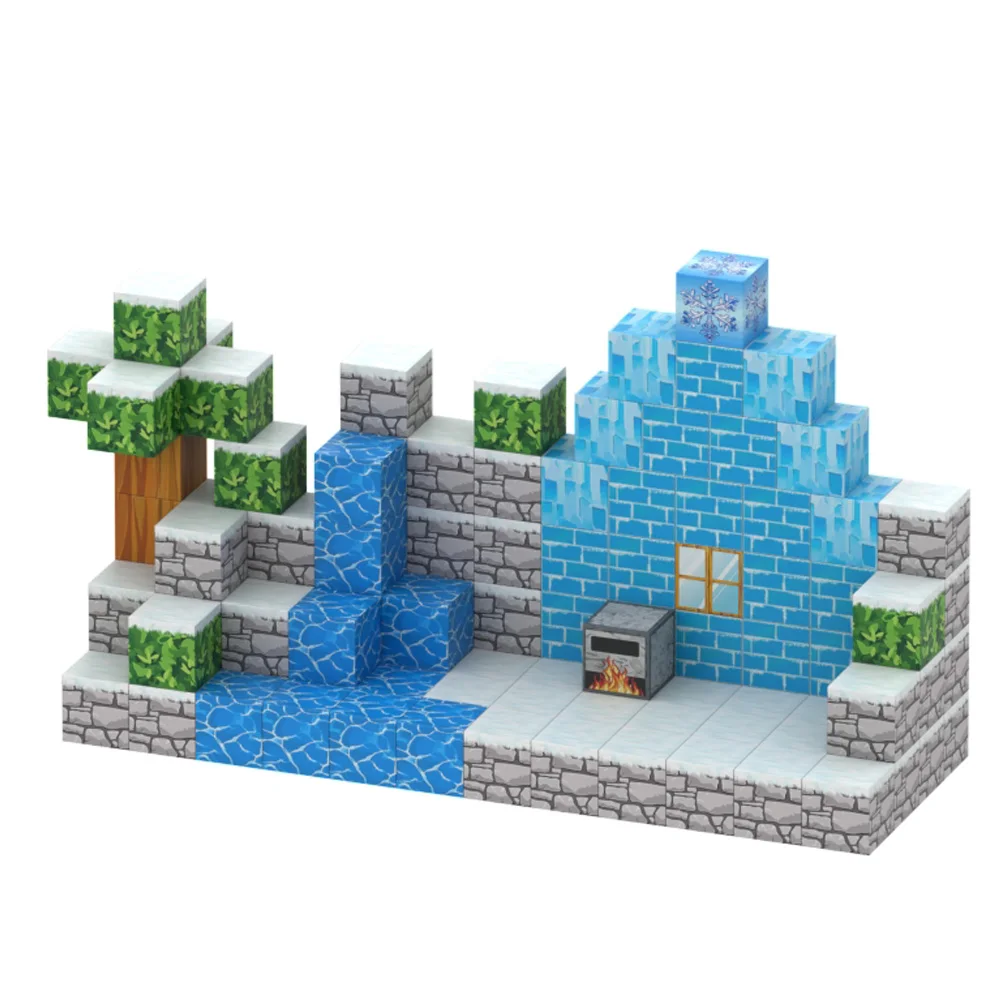 Mine Magnet World Buildable Game Elements Gifts Toys Magnetic Blocks Building Toys STEM Montessori Sensory Cubes for 3-10