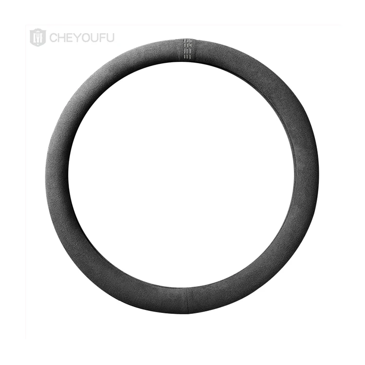 Anti skid car interior faux leather suede steering wheel cover for steering wheel