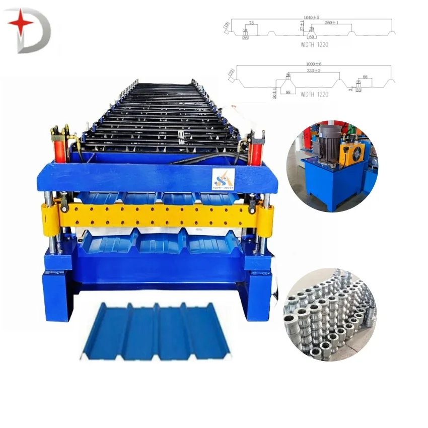 Hydraulic Metal Tr4 Tr5 Double Layer Tile Press Machine Ibr Sheet Double Layer Machine Calamines Factory Machine