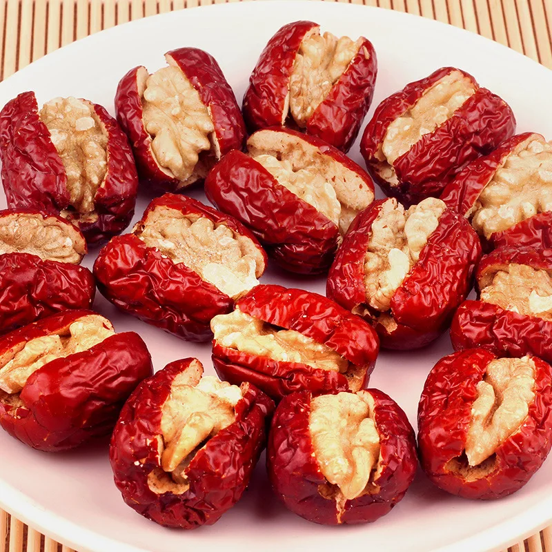 Organic Walnut Healthy Red Dates With Walnut Meats Jujube Fruit With Walnut