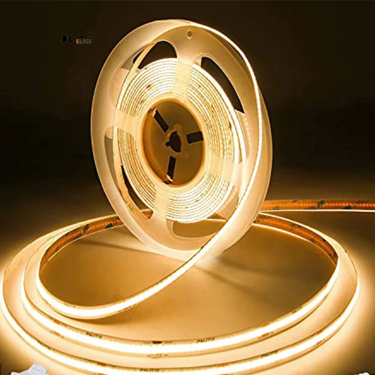 Smart White COB Led Strip Light with App and Remote, 3000K Bright Warm White Smart Lamp Wifi Dimmable Indoor COB Led Lights