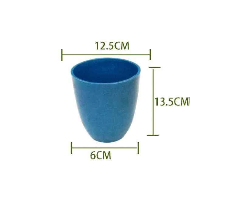 Оптовая продажа дешевый пластиковый маленький круглый комнатный цветочный горшок из бамбукового волокна с индивидуальным логотипом