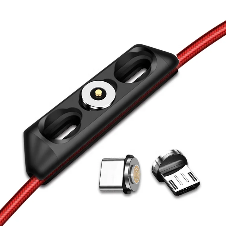 Storage Micro USB Container Magnetic Cable Plug Case Magnet Charger 3 In 1 Portable Connector Heads Anti-lost