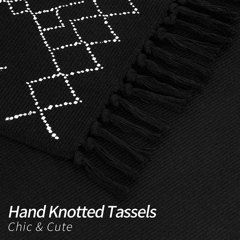 Amearea Fluffy Moroccan Trellis Rug Geometry Home Decor Low Pile Carpet Shaggy Modern Area Rug for Living Room Kids Room Nursery