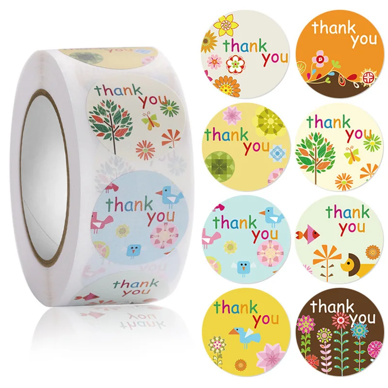 Product Sticker Printing Custom Adhesive Brand Logo Round Label Rolls