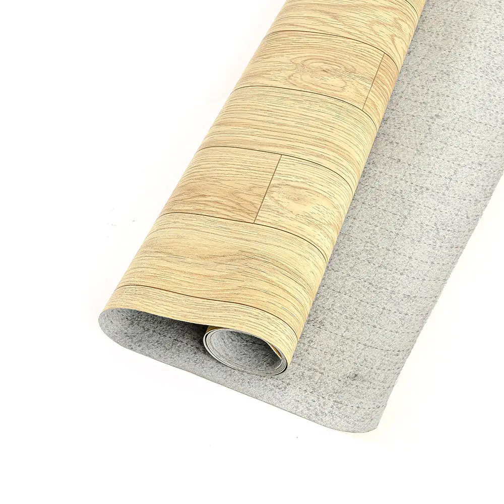 Non-Slip Wood Luxury Cheap High Gloss Linoleum Flooring Rolls, Marble Look Vintage Waterproof Linoleum Flooring Rolls