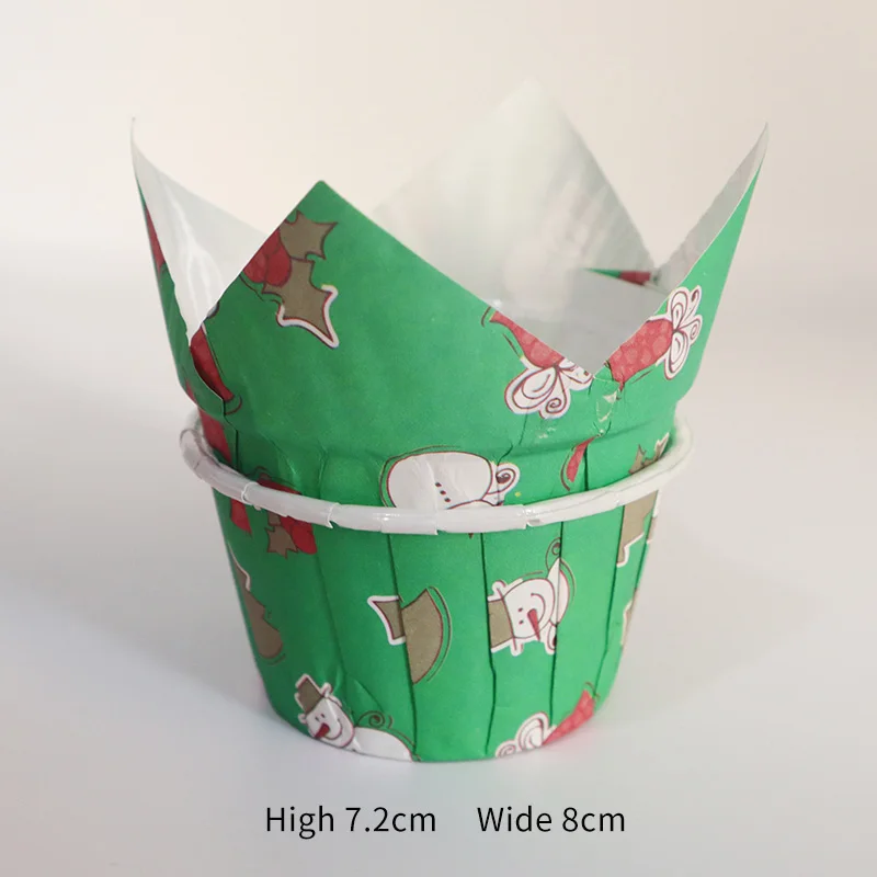 Christmas Decor 2020 Novelty Accessory Paper Cup Liner Muffin Cases Baby Shower Gift Reusable Homemade Mini Pastry Muffin Cups