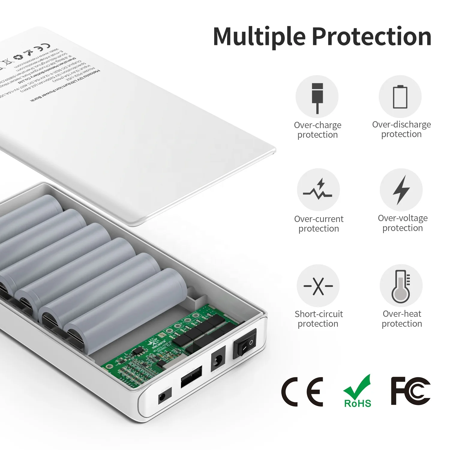 Melasta портативный литий-ионный аккумулятор Power Bank 12V 9V 5.2Ah Тонкий высокой емкости 3-в-1 Powerbank