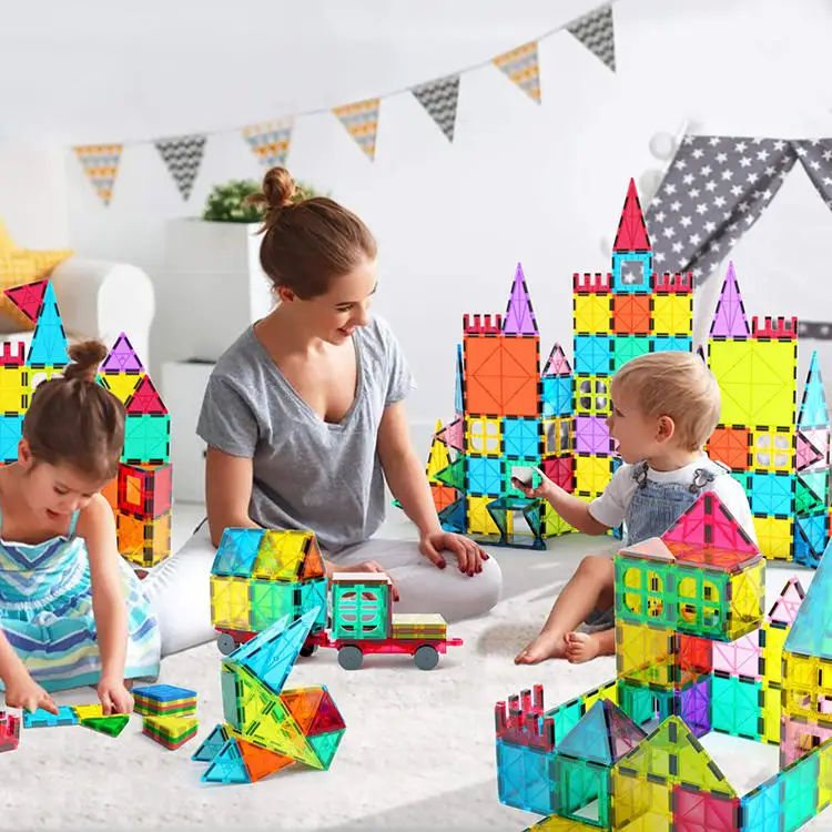 Magnetic Tiles 100pcs Set Baby And Preschool Magnetic Tiles Building Blocks Set For Kids Birthday presents Christmas presents