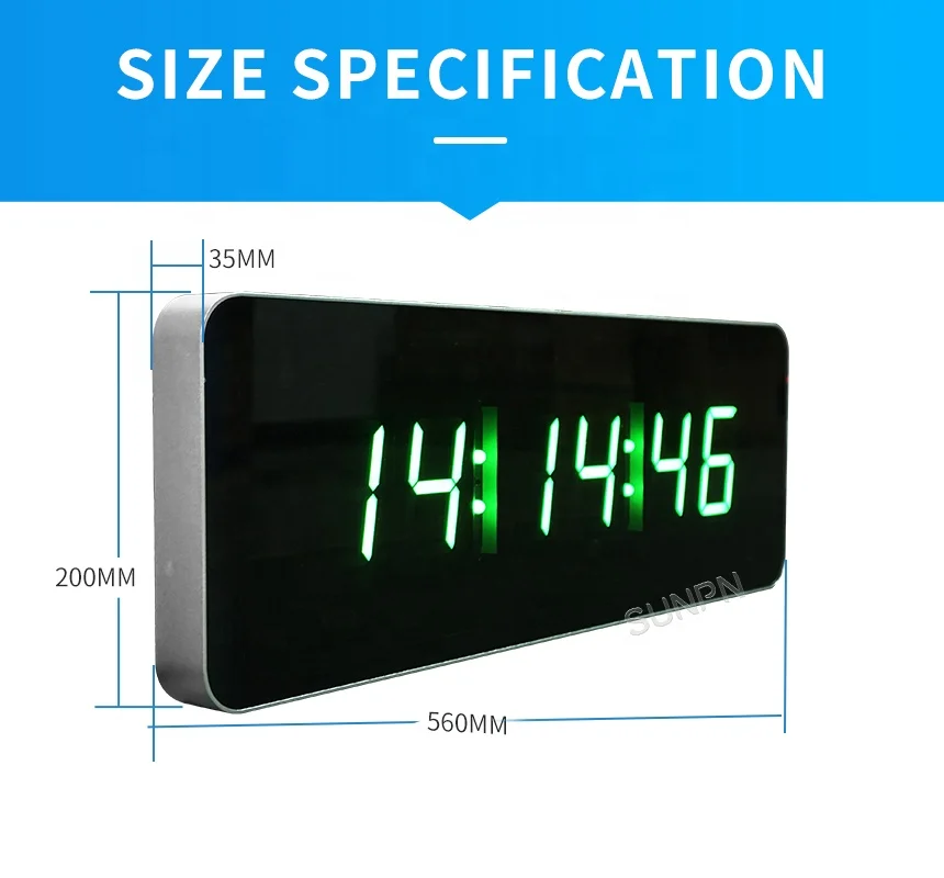 New Arrival of Wall mounted electronic digital clock NTP POE clock indoor for school hospital office factory usage