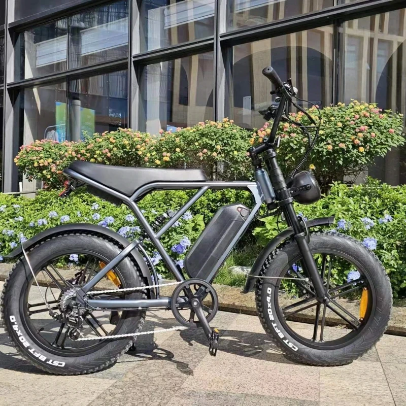 OUXI H9 Electric Bicycle 1000w with Pedal Assist System Retro 250w Fat Tire Electric dirt Bike 48v Ebike Mountain H9 for USA EU