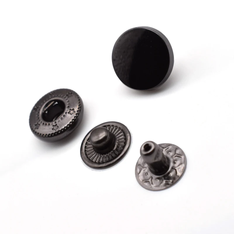 Oem Decorative Accessories Logo Round Press Shirt Bag Cloth Zinc Alloy Cover Custom Metal Snap Buttons For Clothes