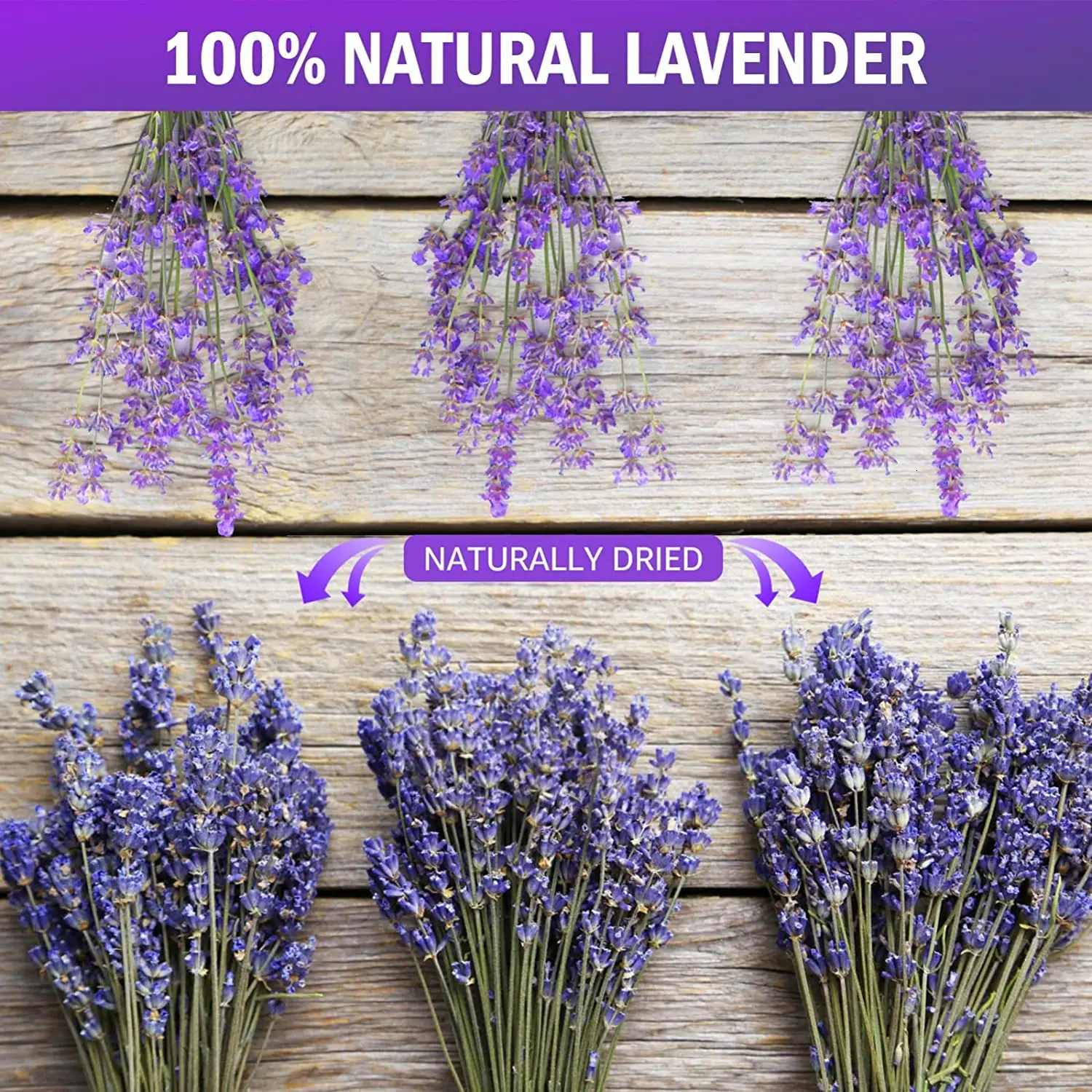 Dried Lavender Flowers 60-220 Stems 100% Natural Dried Lavender Bunches for Home Decoration Home Fragrance Handmade Soap Flower