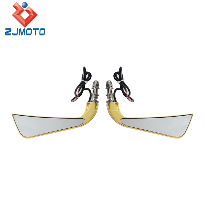 Motorcycle LED Left & Right Rear View Mirror For Harley Cross Bones Dyna Electra Glide Fat Boy Sportster Street Glide 1984-2014