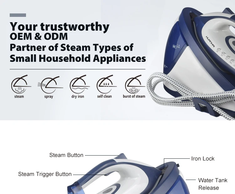 Industrial Steam Iron Clothes Ceramic Soleplate Vertical Steamer Steam Iron With Boiler Steam Ironing Machine Electric Irons