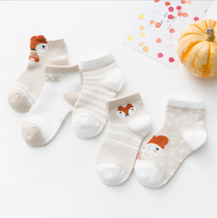 Wholesale  High Quality 5 Pairs Animal Baby Socks China Yiwu Cheap Kids Baby Socks