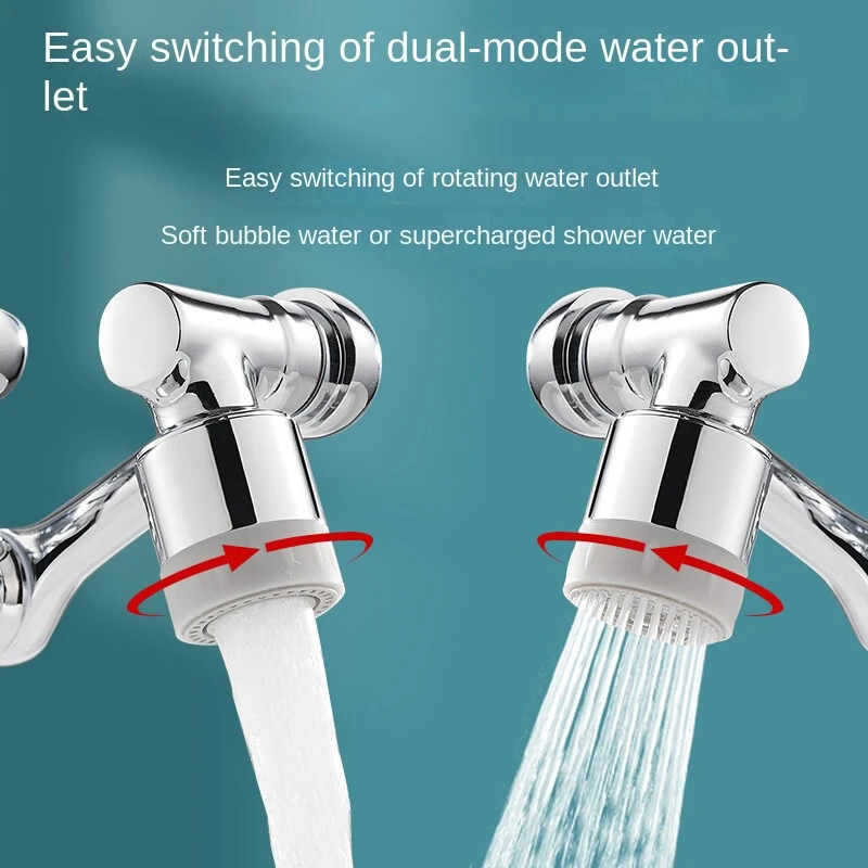 New Style Basin Faucet Brass Nozzle 360 Rotating Degree Flexible Universal 2- Function Faucet Accessories