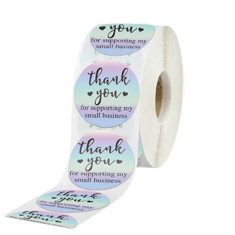 Thank You for Supporting Small Business Stickers for Small Business Owners and Online Sellers thank you label sticker