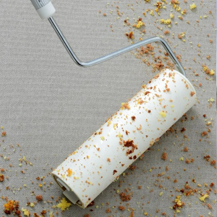 Long Handle Floor Carpet Dust Sticky Mop Lint Roller Mop Retractable Sticky Lint Roller for Household