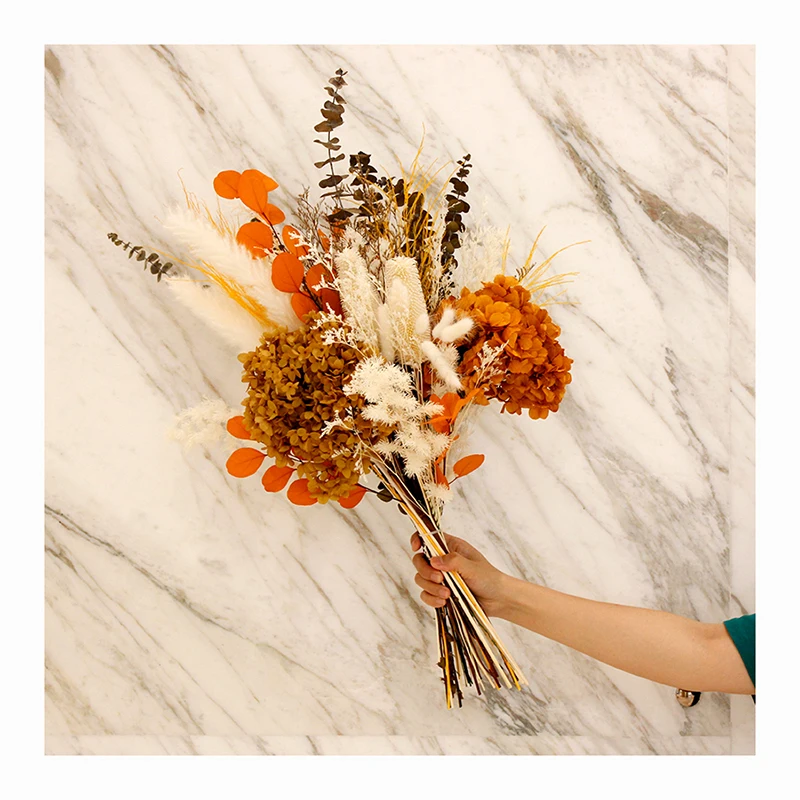 Декор для дома, листья оранжевого эвкалипта, украшение для букета, Свадебный декор, сушеный цветочный букет для вас