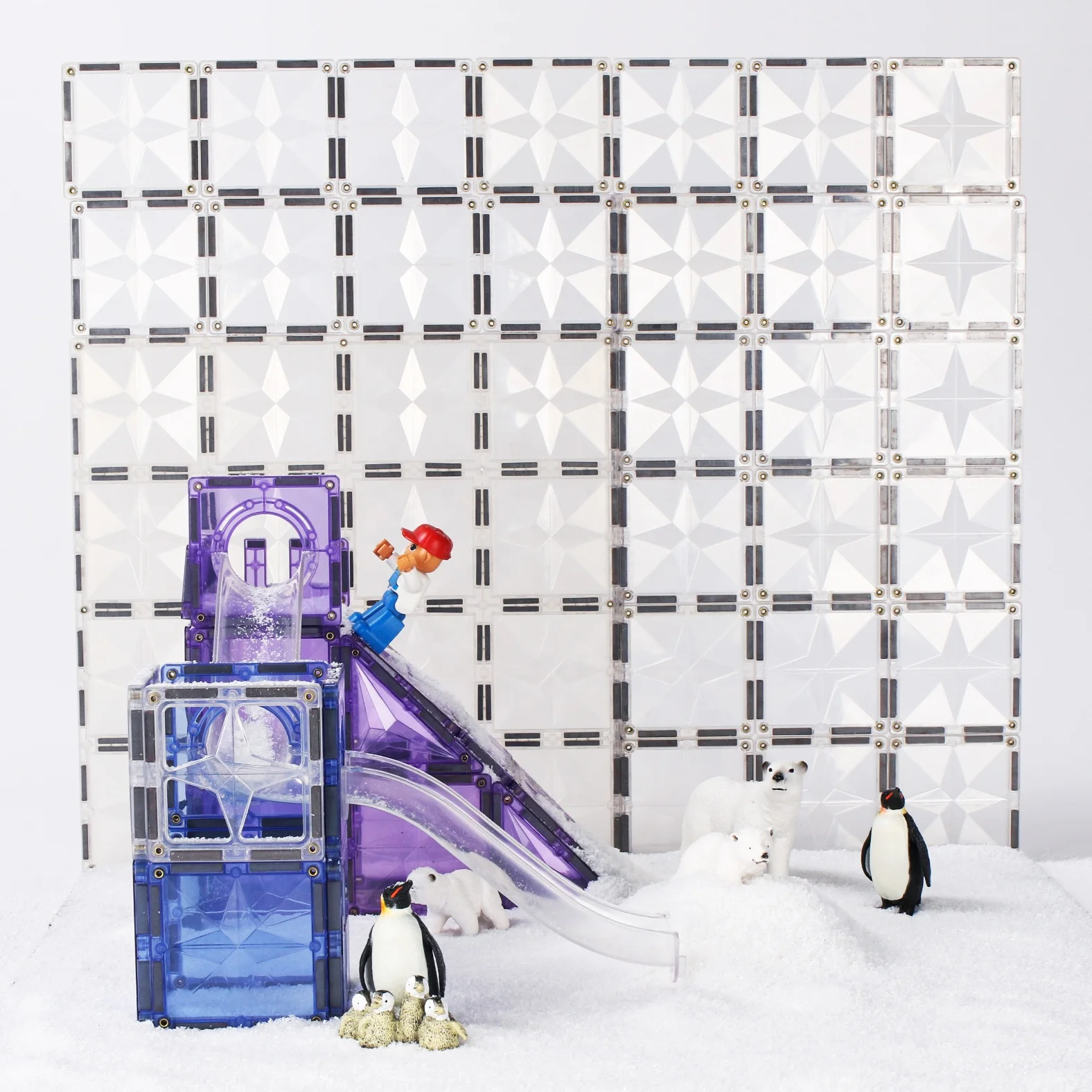 Mntl Star Giant Magnetic Building Tiles Kids Educational Steam Toy Super Big Plate Magnetic Block Tiles For Kids