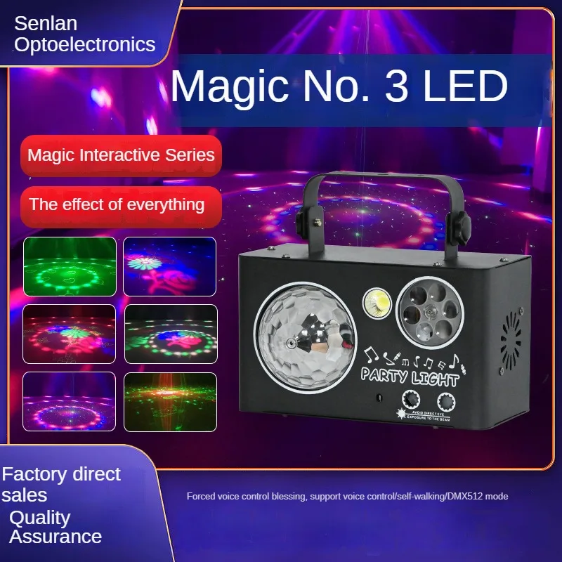 Magic 3 DMX Signal Voice Controlled Pattern Stage Lights Magic Ball Remote  Indoor Effect Stage Lights Singing Atm