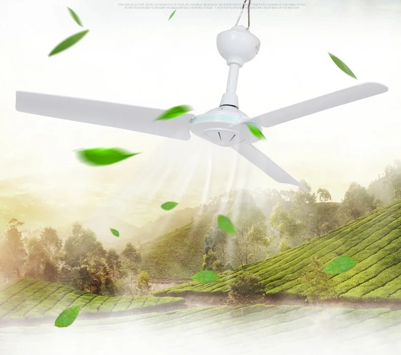 High Quality white DC 12V plastic cheap 3 blades breeze fan ceiling fan with CE CB ROHS