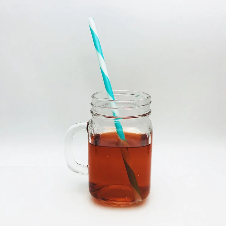 480ml glass tea cup mason jar with handle glass drinking botella de vidrio