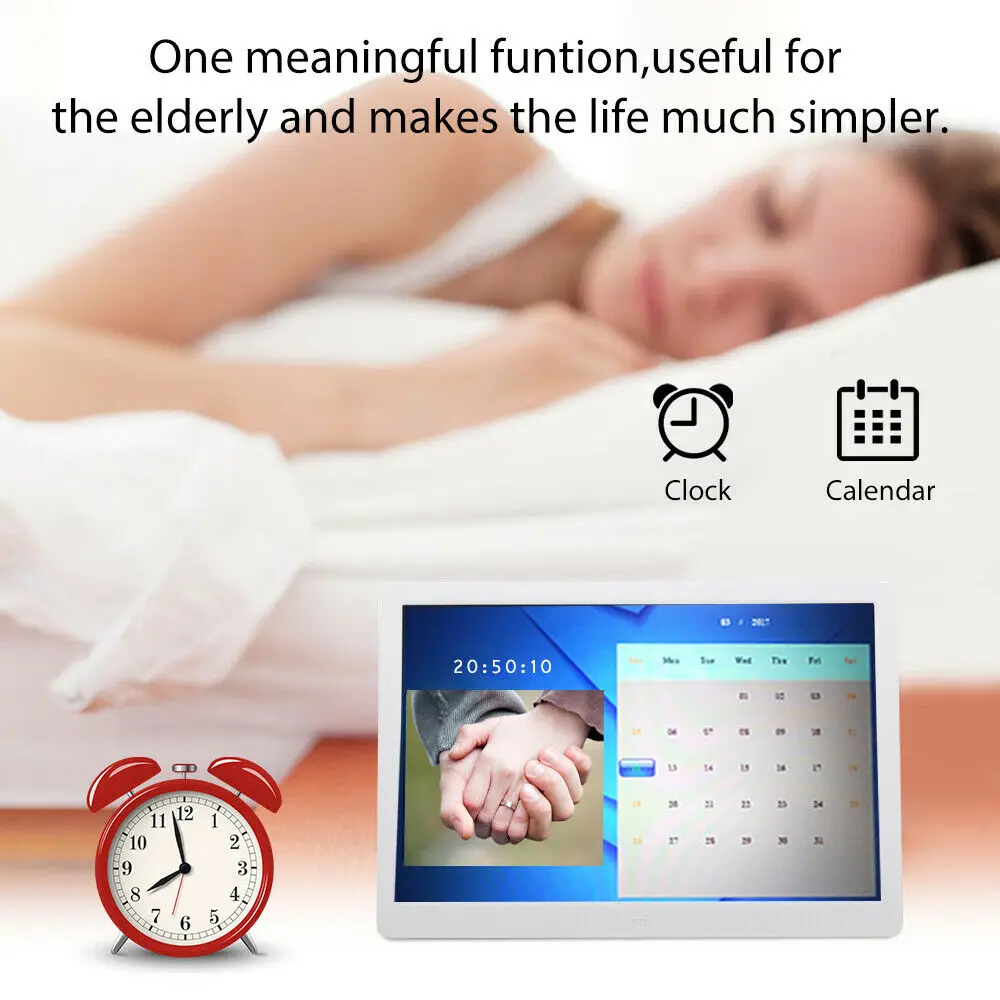 15 дюймов сенсорный экран LED подсветка HD 1280*800 цифровая фоторамка электронный альбом музыка кино полная функция, хороший подарок для ребенка