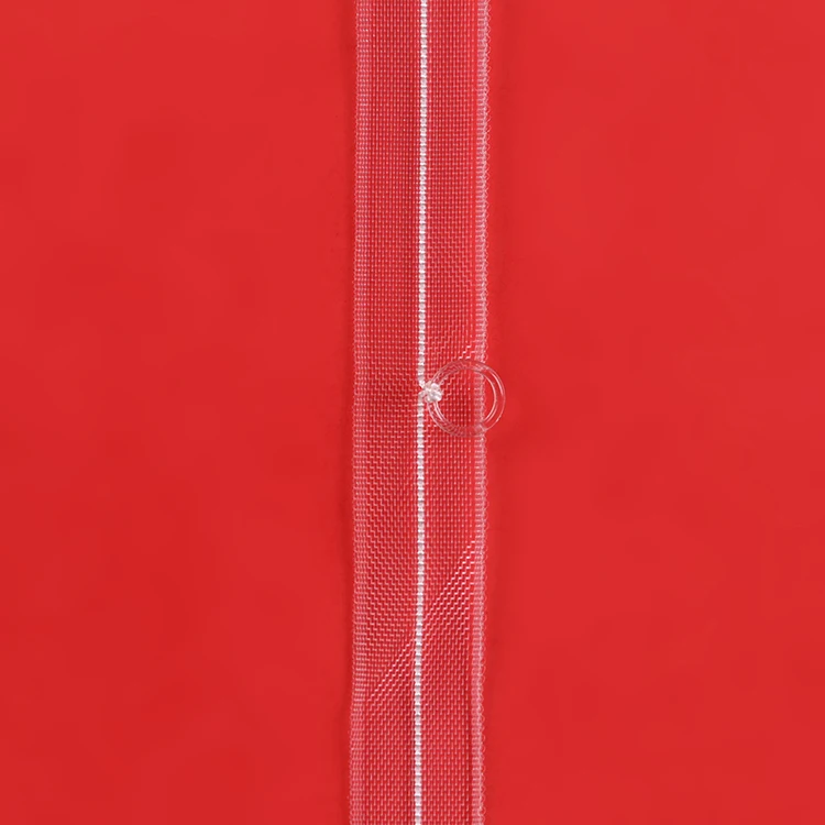 
Home decorative accessories durable wave fold nylon transparent curtain tape with ring 