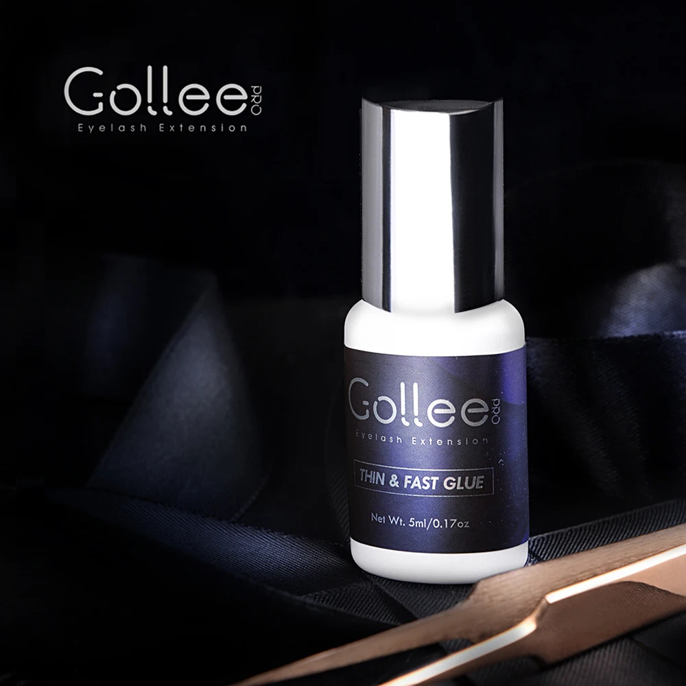 Gollee No Tears Formula 10ml Super Fast  1 Sec Max Bond 6-8 Weeks Private Label Eyelash  Glue Lash Extension Glue